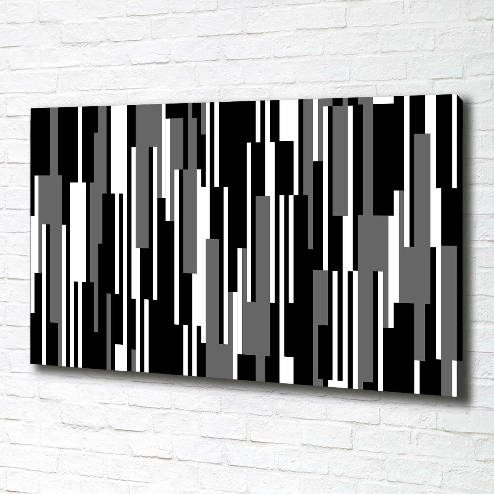 Tableau mural sur toile Noir et blanc lignes