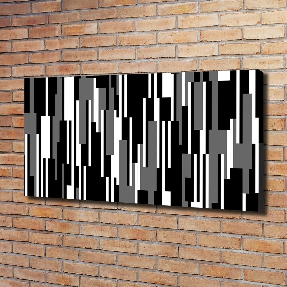 Tableau mural sur toile Noir et blanc lignes