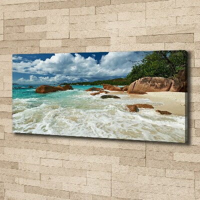 Tableau photo sur toile Plage des Seychelles