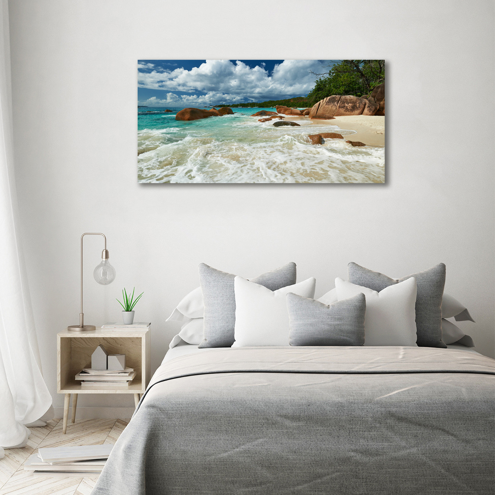 Tableau photo sur toile Plage des Seychelles