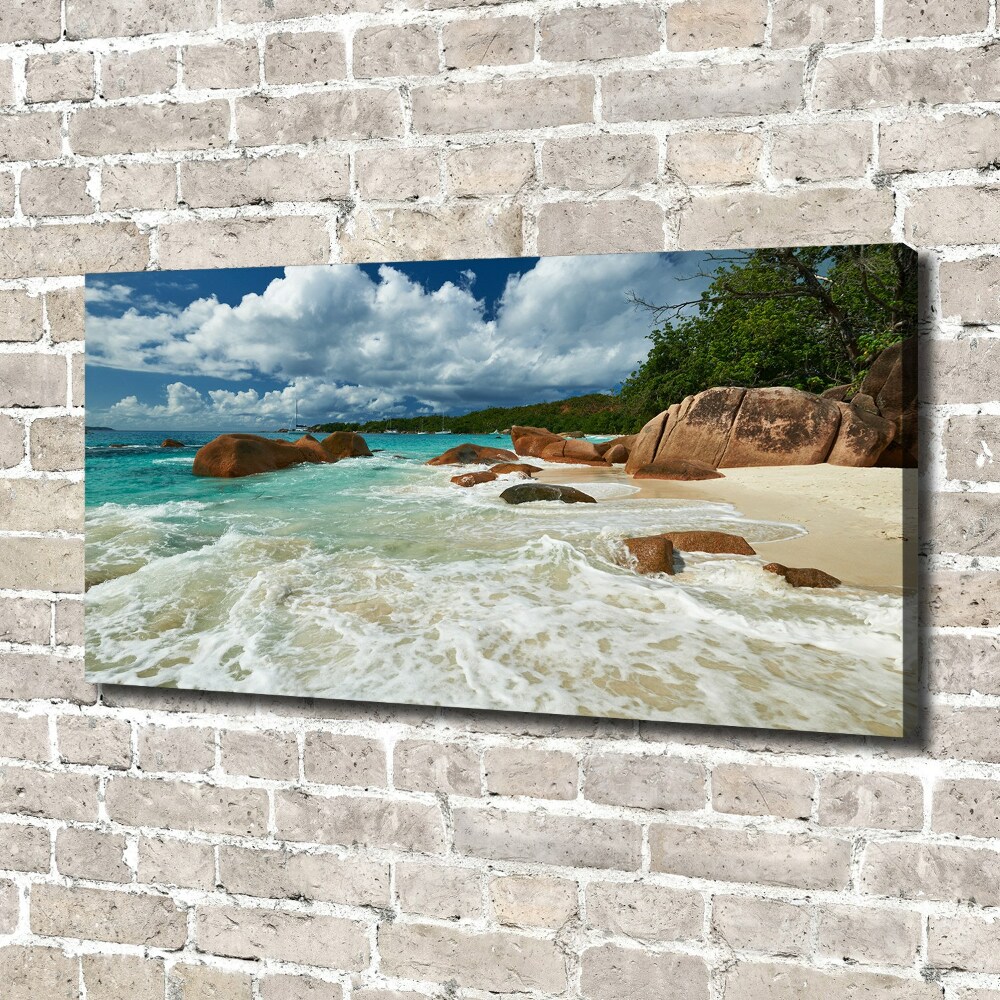 Tableau photo sur toile Plage des Seychelles