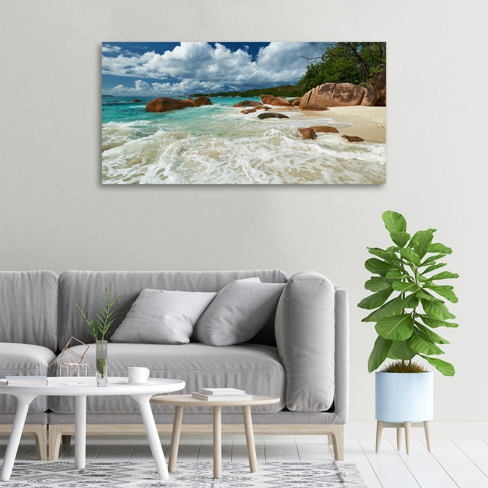 Tableau photo sur toile Plage des Seychelles