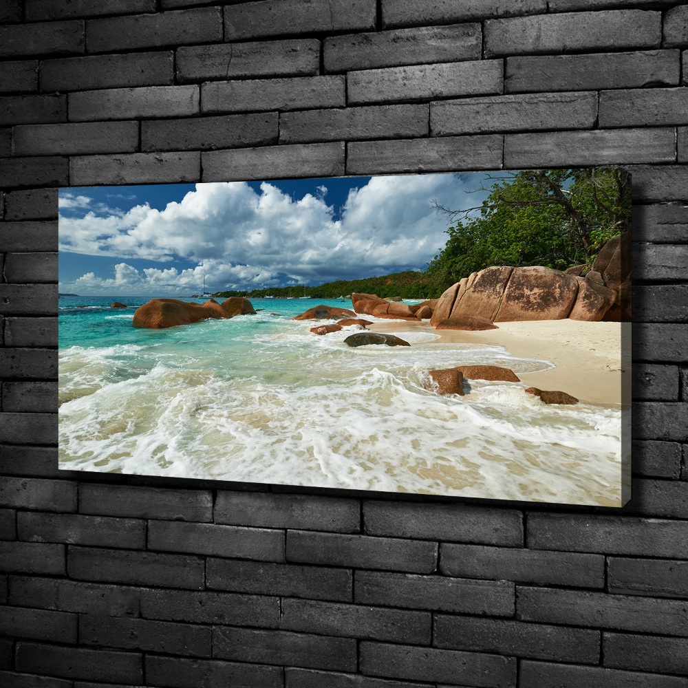 Tableau photo sur toile Plage des Seychelles