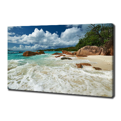 Tableau photo sur toile Plage des Seychelles