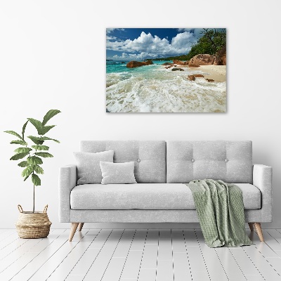 Tableau photo sur toile Plage des Seychelles