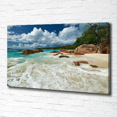 Tableau photo sur toile Plage des Seychelles