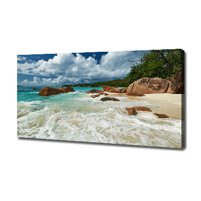 Tableau photo sur toile Plage des Seychelles