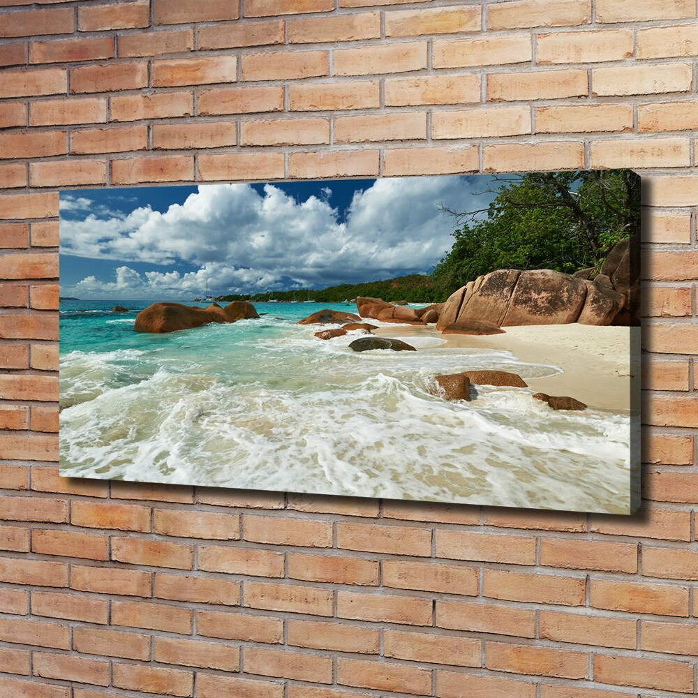 Tableau photo sur toile Plage des Seychelles