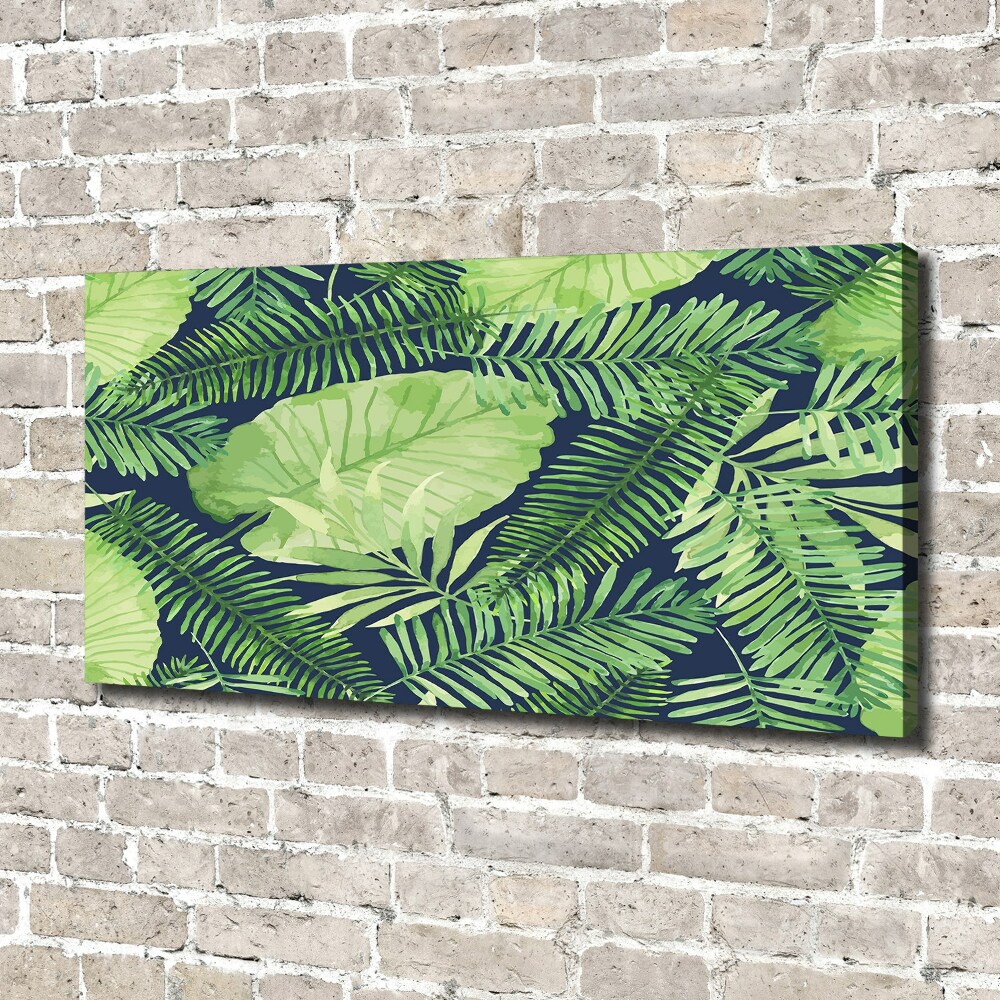 Tableau imprimé sur toile Feuillets tropicaux