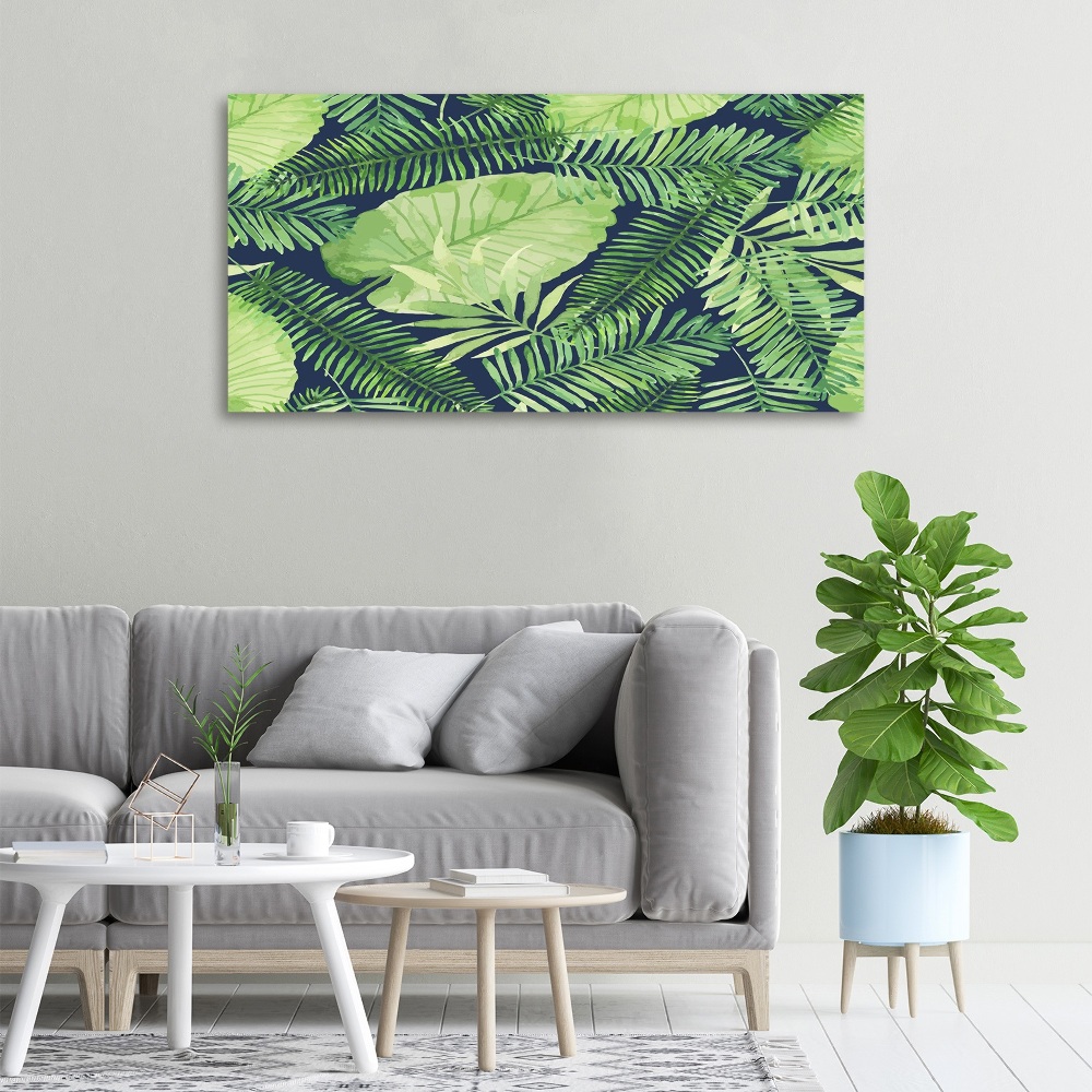 Tableau imprimé sur toile Feuillets tropicaux