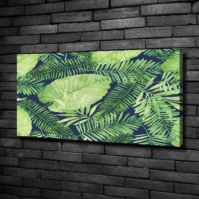 Tableau imprimé sur toile Feuillets tropicaux