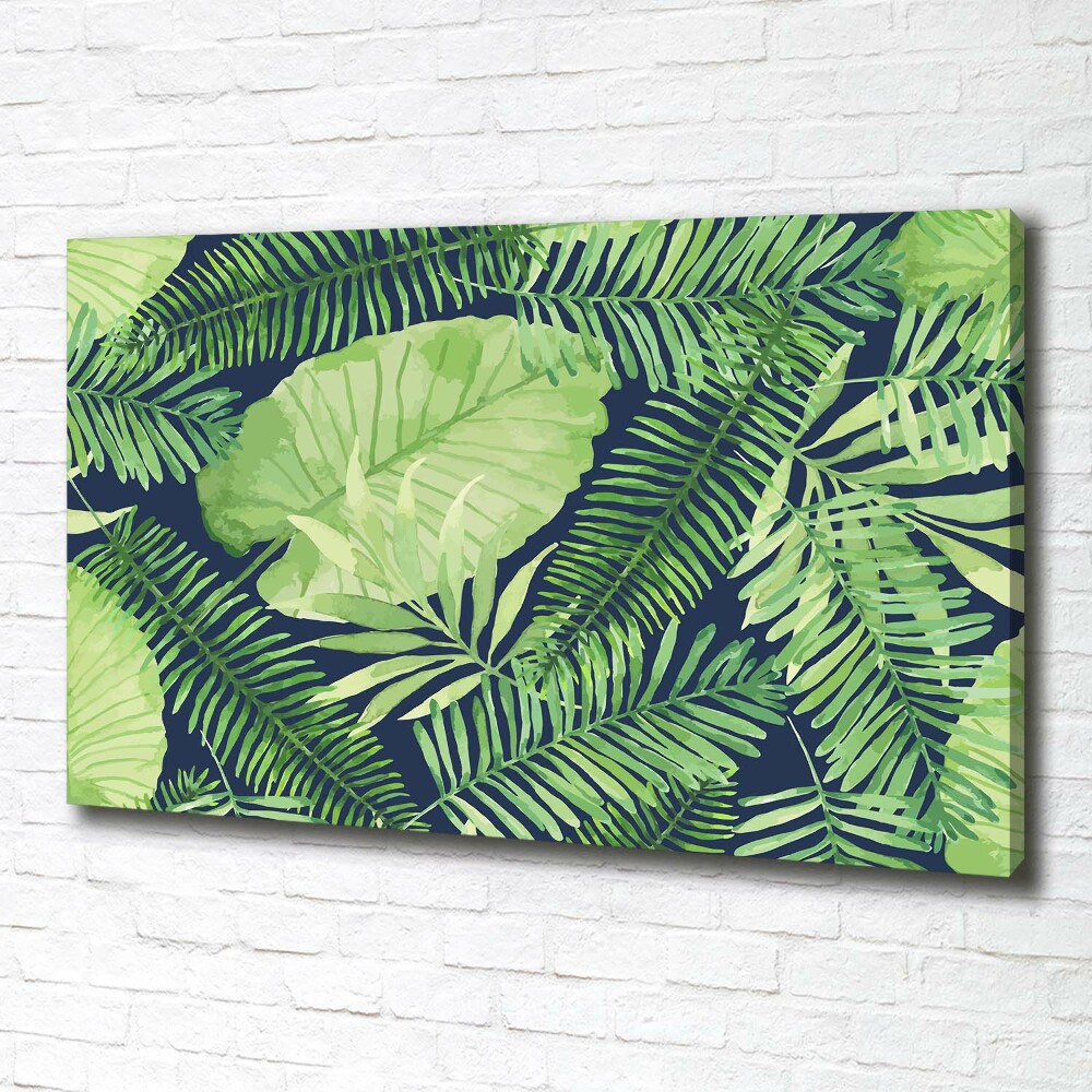 Tableau imprimé sur toile Feuillets tropicaux