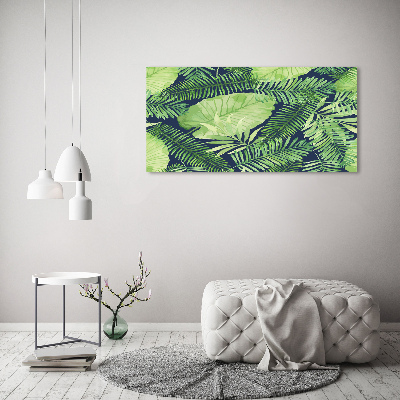 Tableau imprimé sur toile Feuillets tropicaux