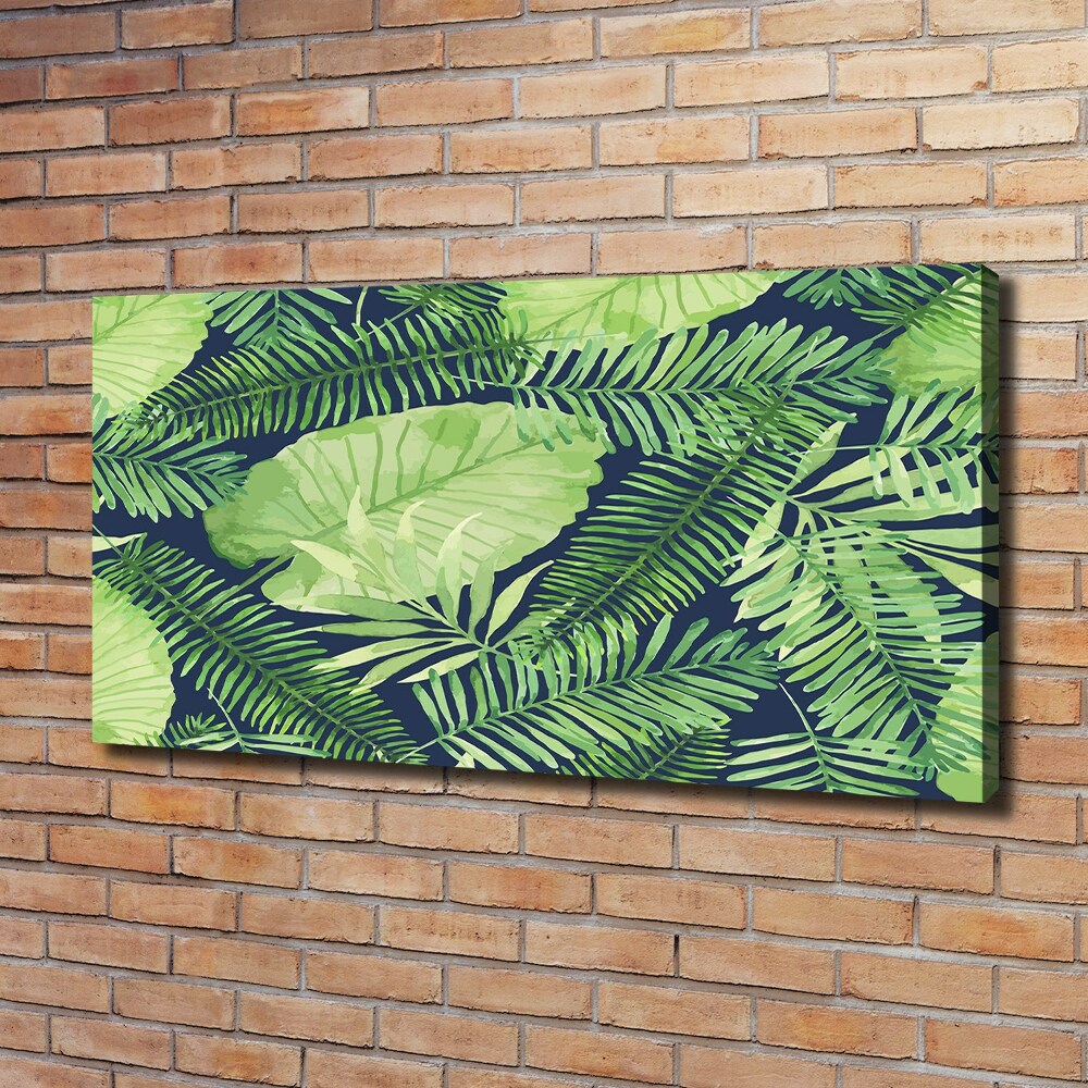 Tableau imprimé sur toile Feuillets tropicaux