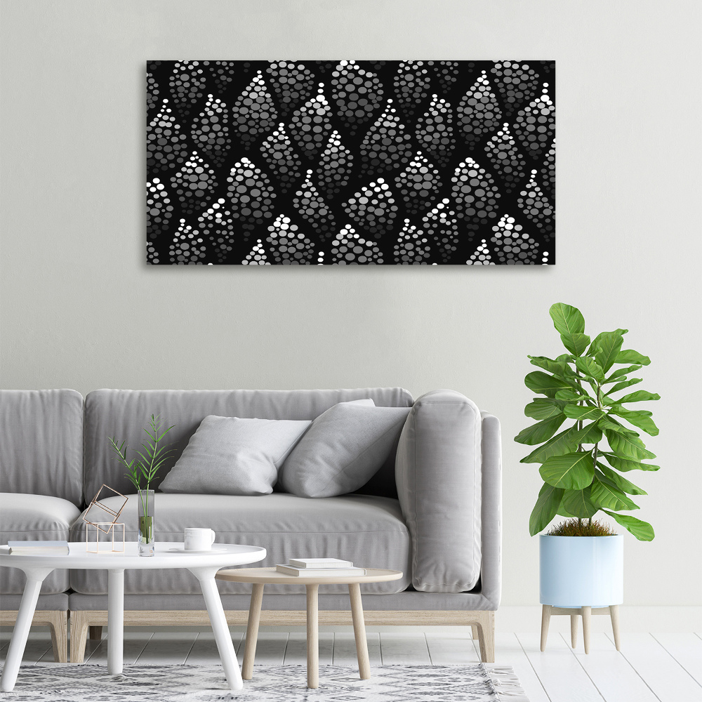 Tableau mural sur toile Points noirs et blancs