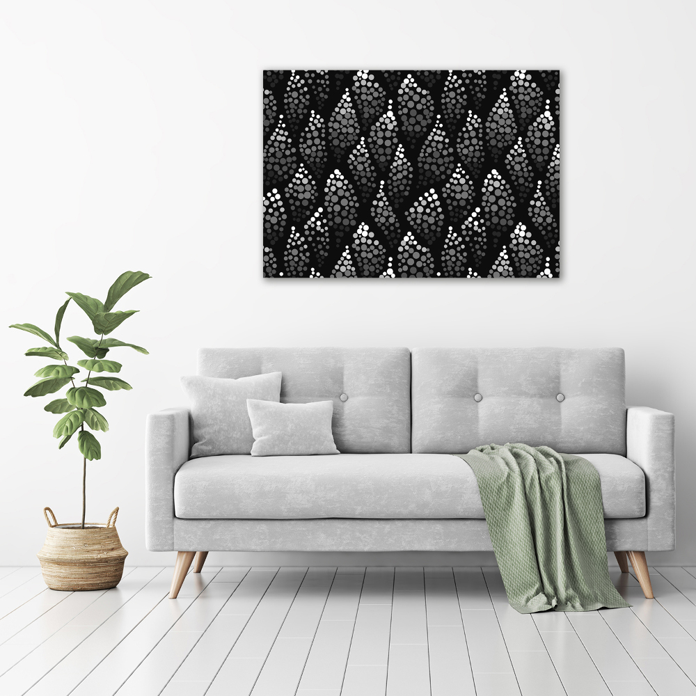 Tableau mural sur toile Points noirs et blancs