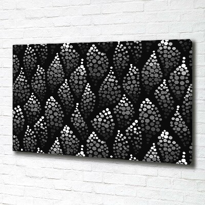 Tableau mural sur toile Points noirs et blancs