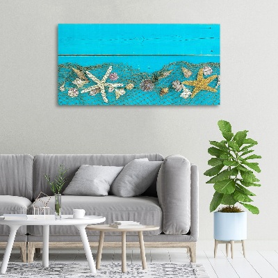 Tableau photo sur toile Étoile de mer et coquillages