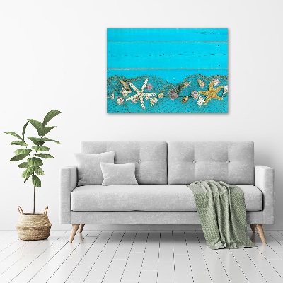 Tableau photo sur toile Étoile de mer et coquillages