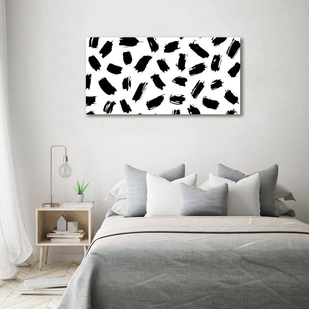 Tableau imprimé sur toile Taches noires et blanches