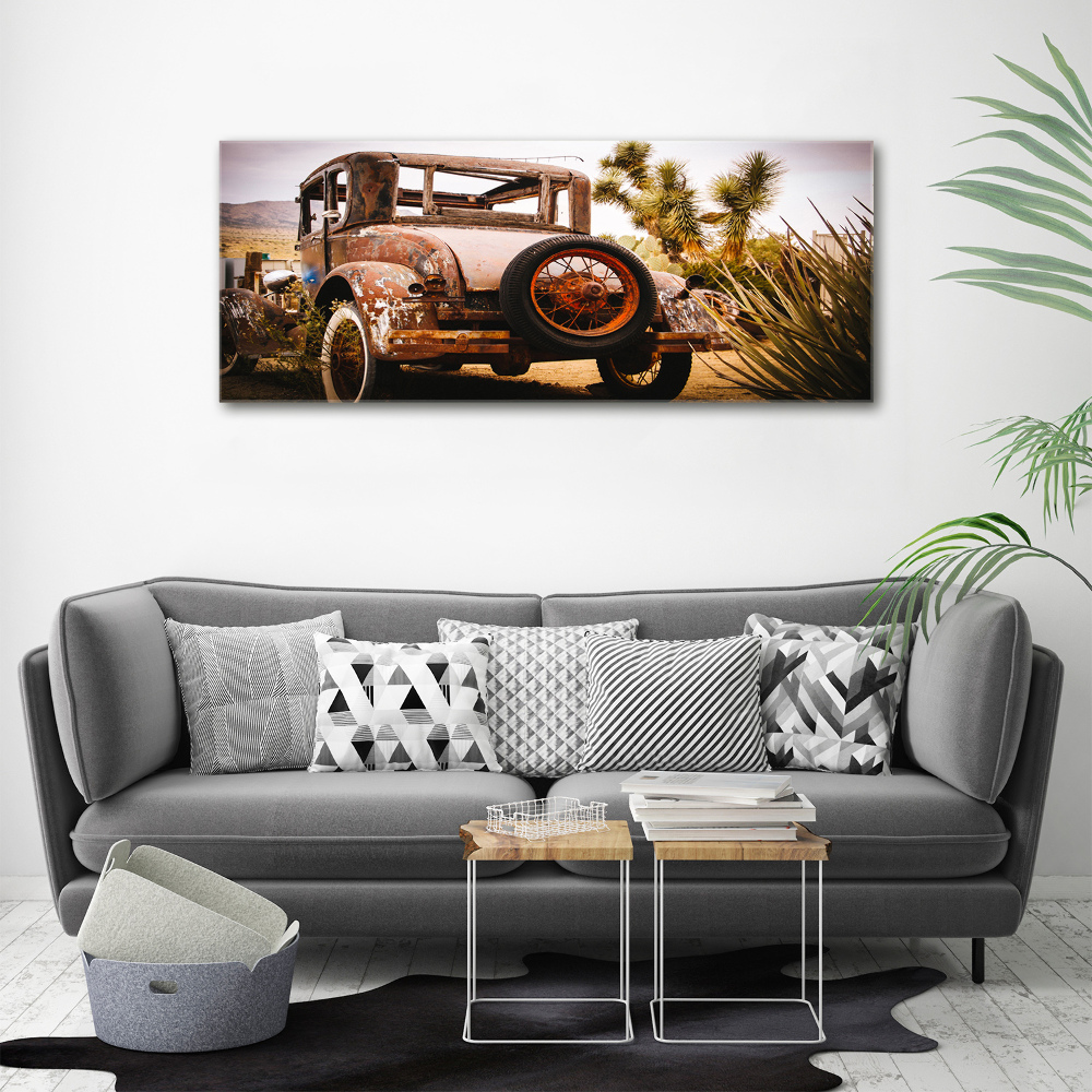 Tableau sur toile Épave de voiture