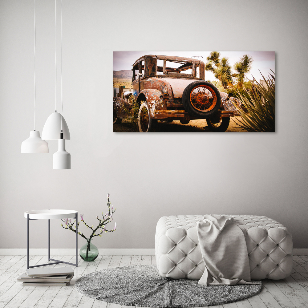 Tableau sur toile Épave de voiture