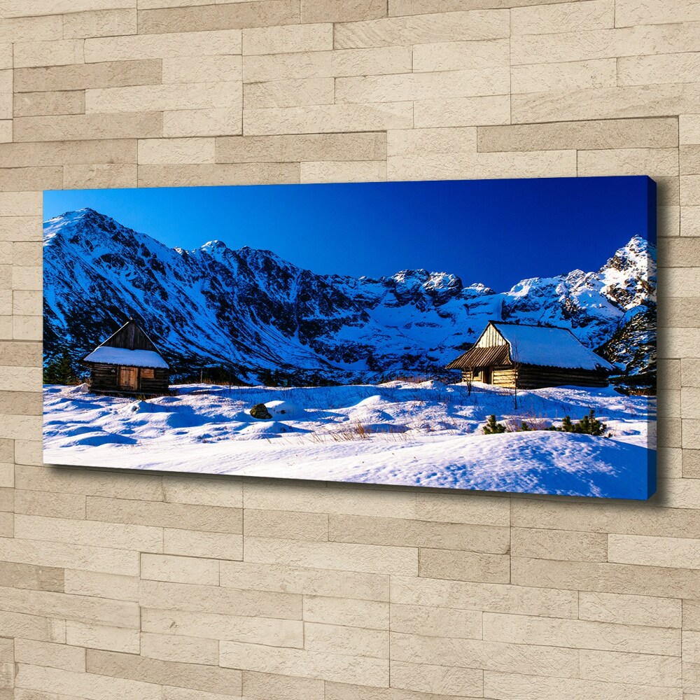 Tableau imprimé sur toile Maisons dans les Tatras