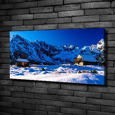 Tableau imprimé sur toile Maisons dans les Tatras