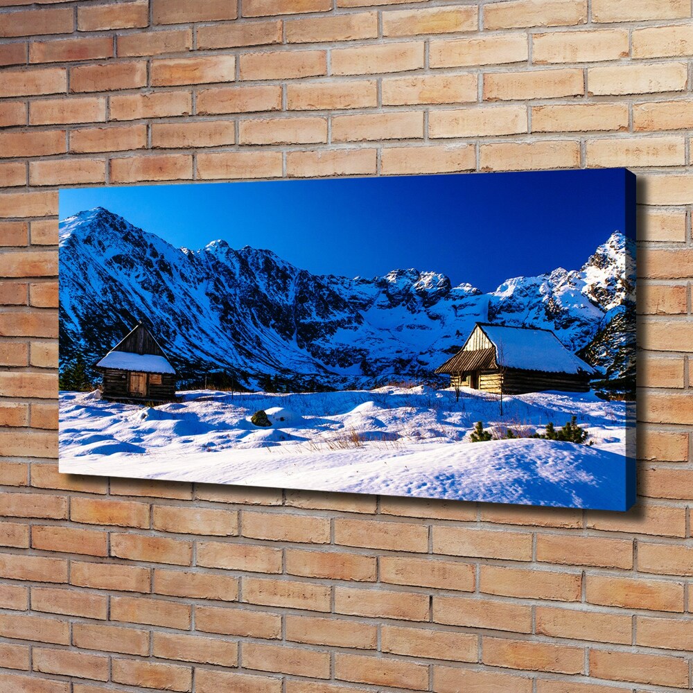 Tableau imprimé sur toile Maisons dans les Tatras