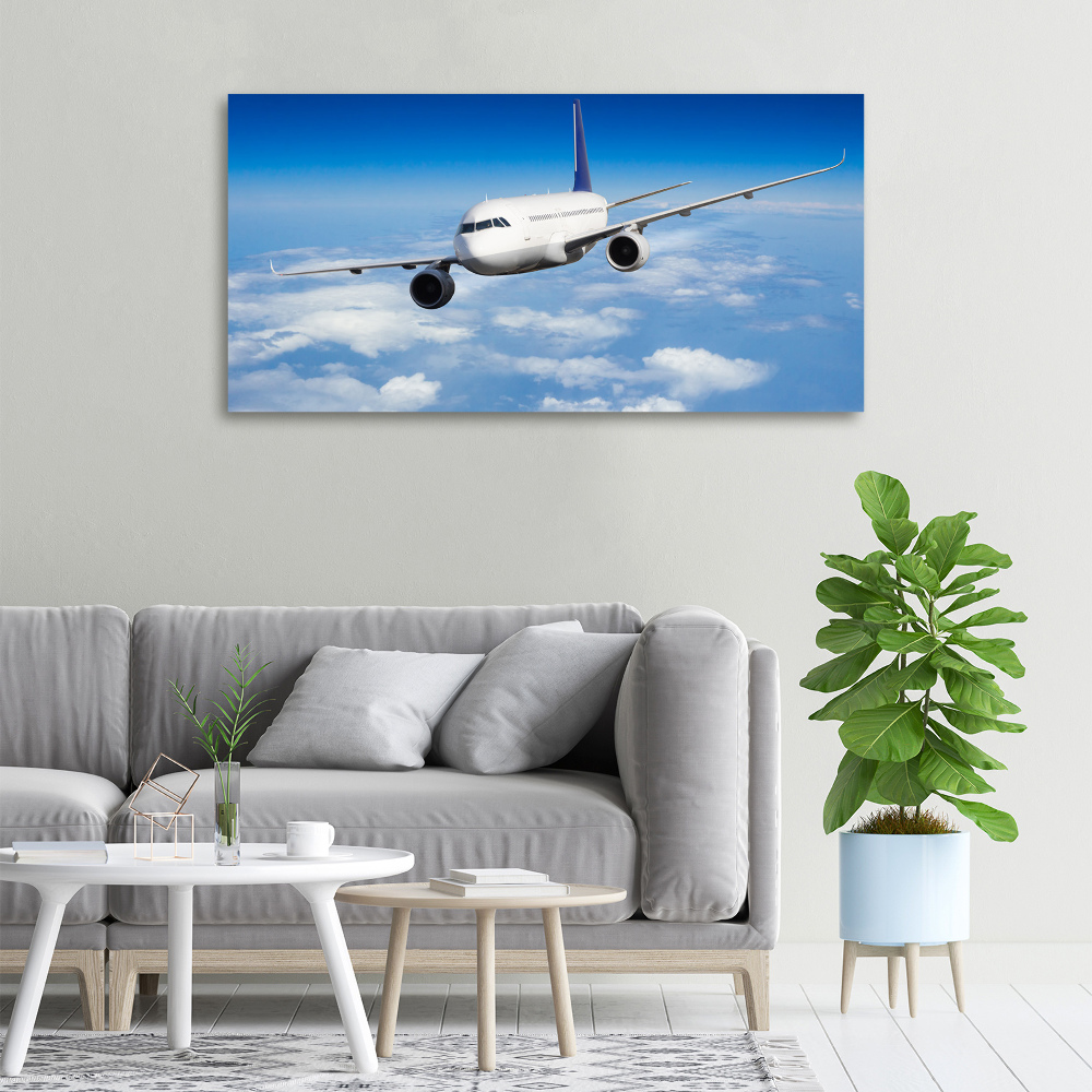 Tableau imprimé sur toile Avion dans les airs