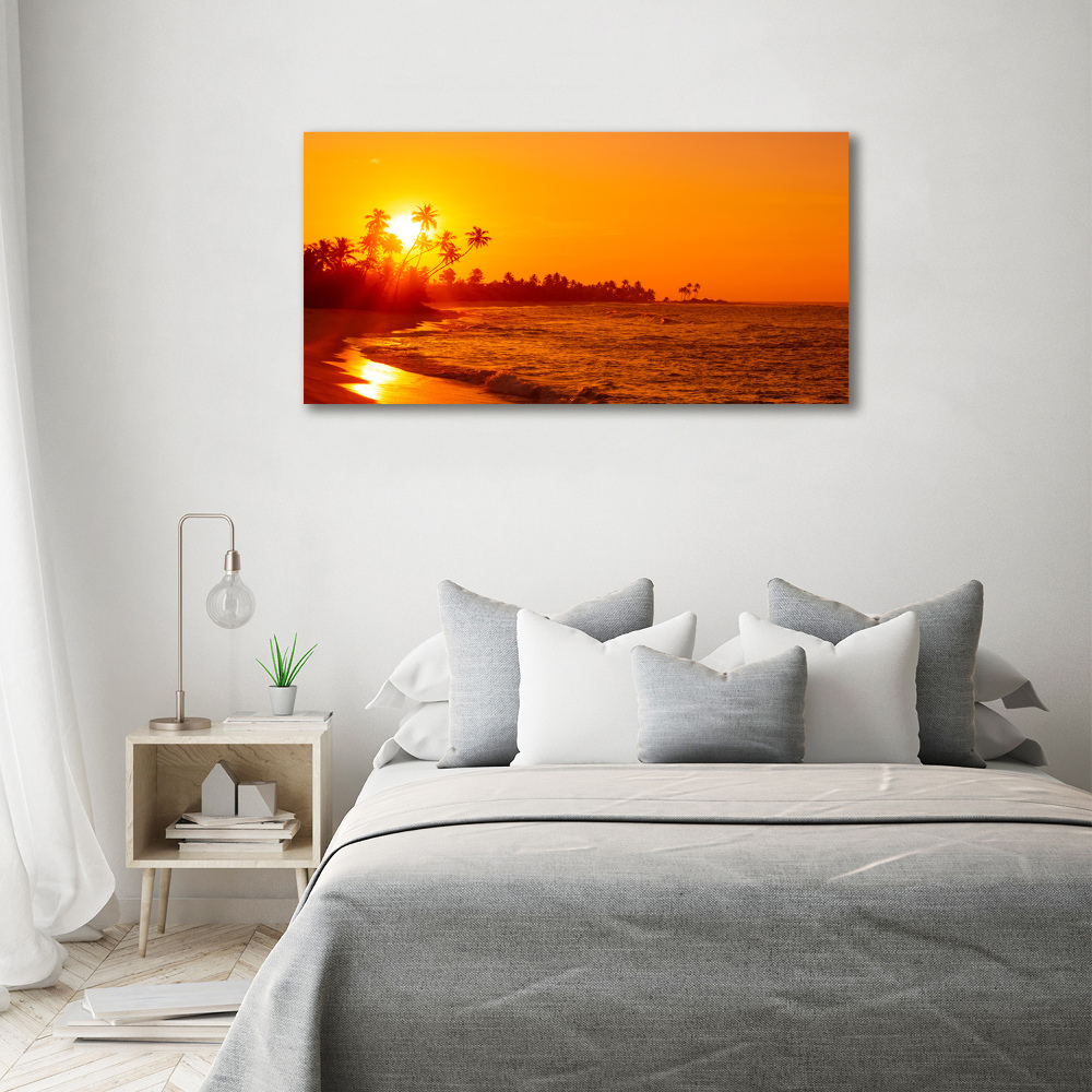 Tableau toile imprimée Plage du coucher de soleil