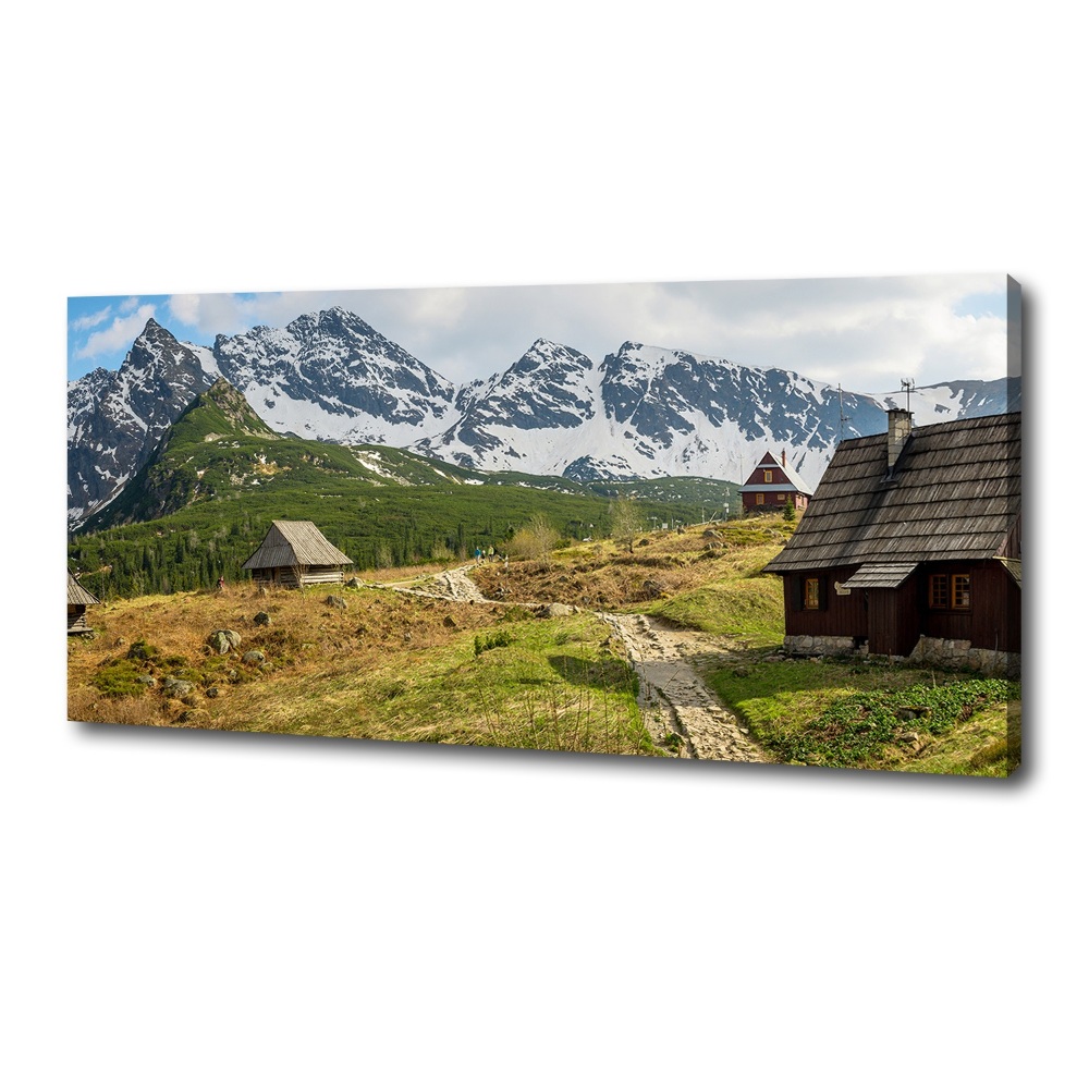 Tableau mural sur toile Les alpages des Tatras