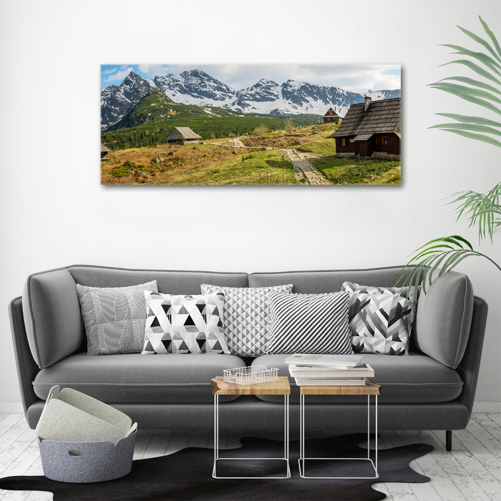 Tableau mural sur toile Les alpages des Tatras