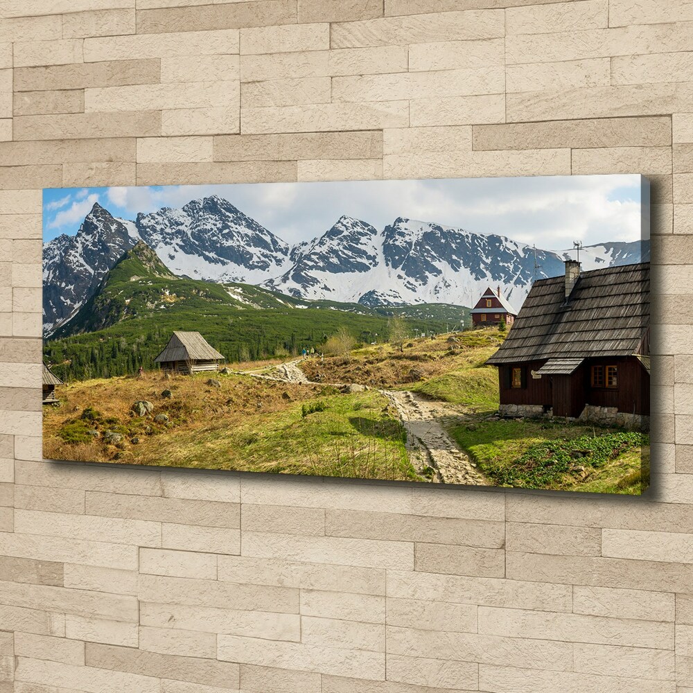 Tableau mural sur toile Les alpages des Tatras