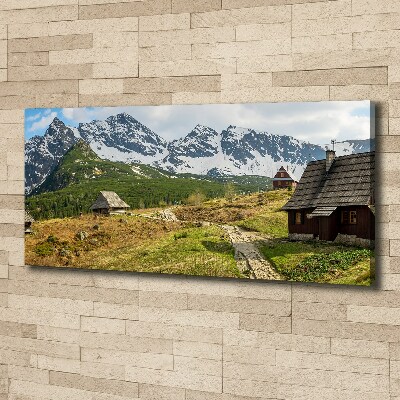 Tableau mural sur toile Les alpages des Tatras