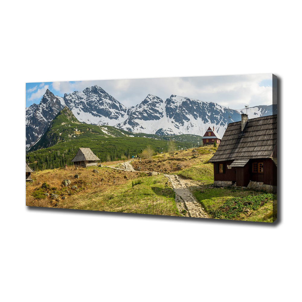 Tableau mural sur toile Les alpages des Tatras