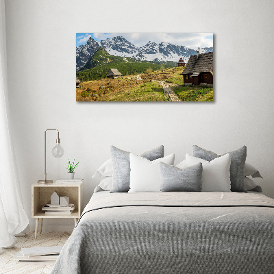 Tableau mural sur toile Les alpages des Tatras