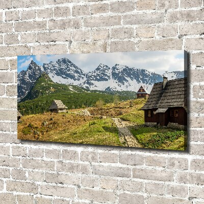 Tableau mural sur toile Les alpages des Tatras