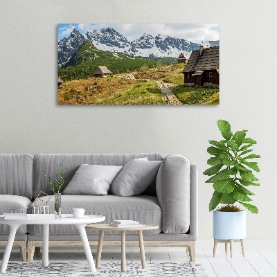 Tableau mural sur toile Les alpages des Tatras