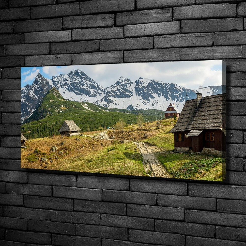 Tableau mural sur toile Les alpages des Tatras