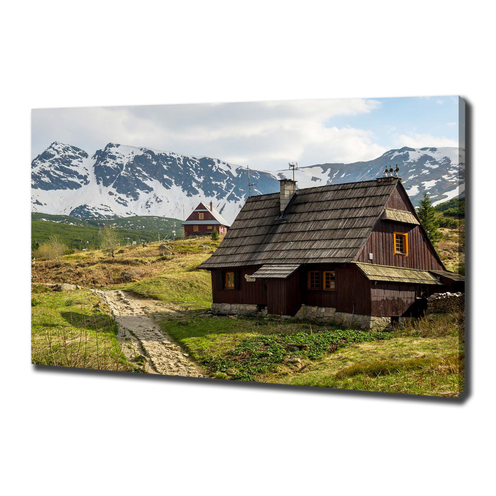 Tableau mural sur toile Les alpages des Tatras