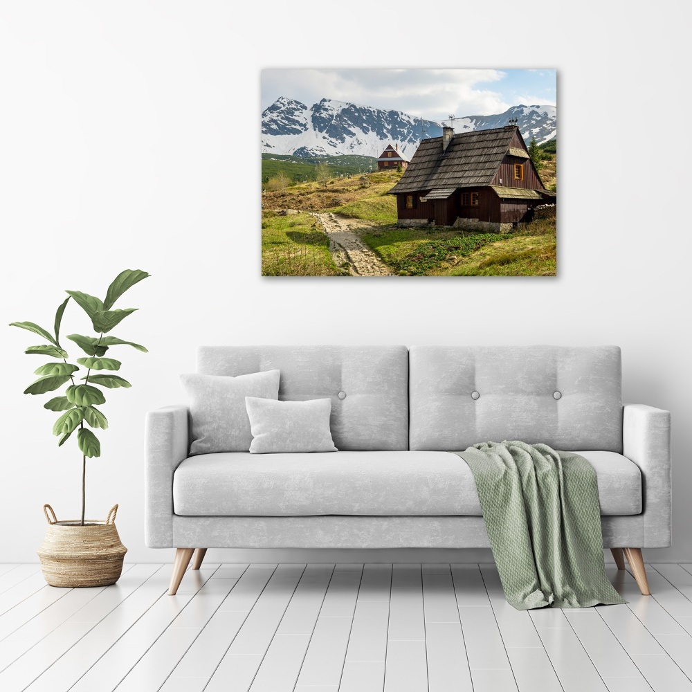 Tableau mural sur toile Les alpages des Tatras