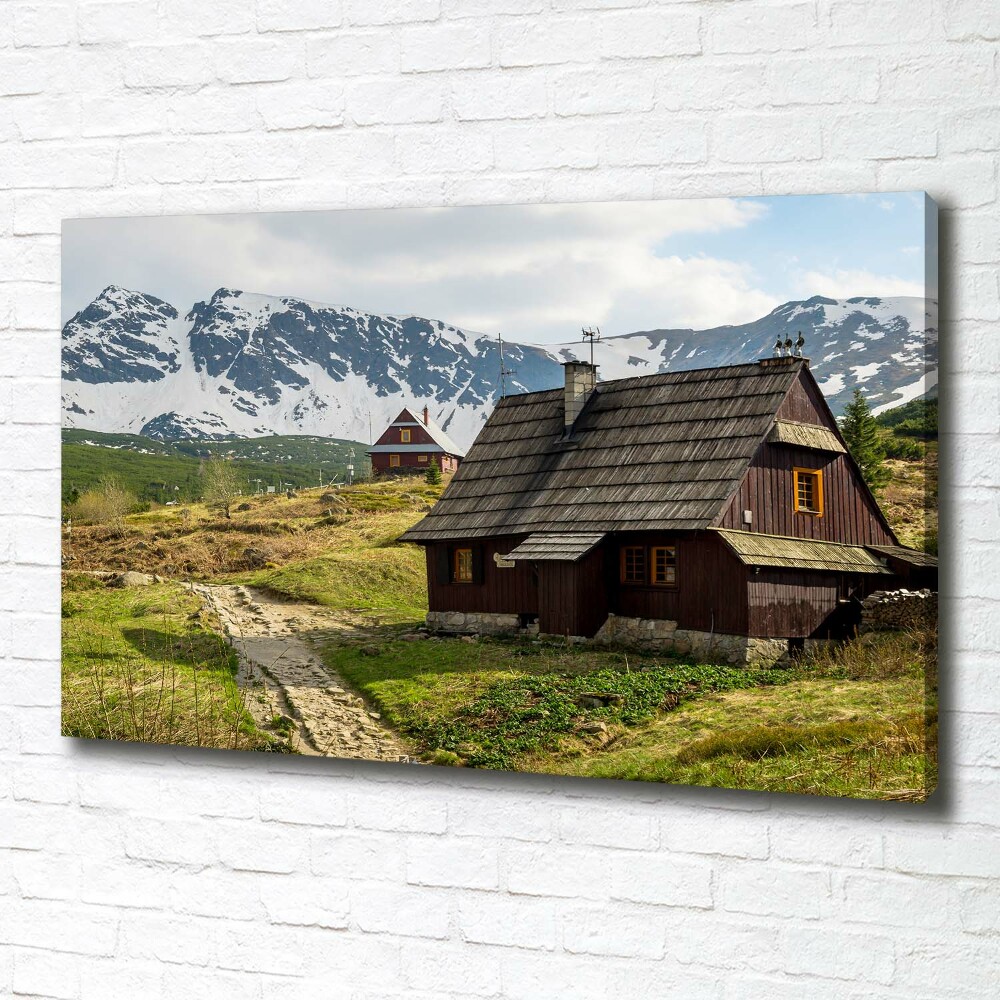 Tableau mural sur toile Les alpages des Tatras