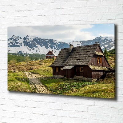 Tableau mural sur toile Les alpages des Tatras