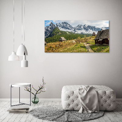 Tableau mural sur toile Les alpages des Tatras