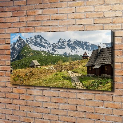 Tableau mural sur toile Les alpages des Tatras