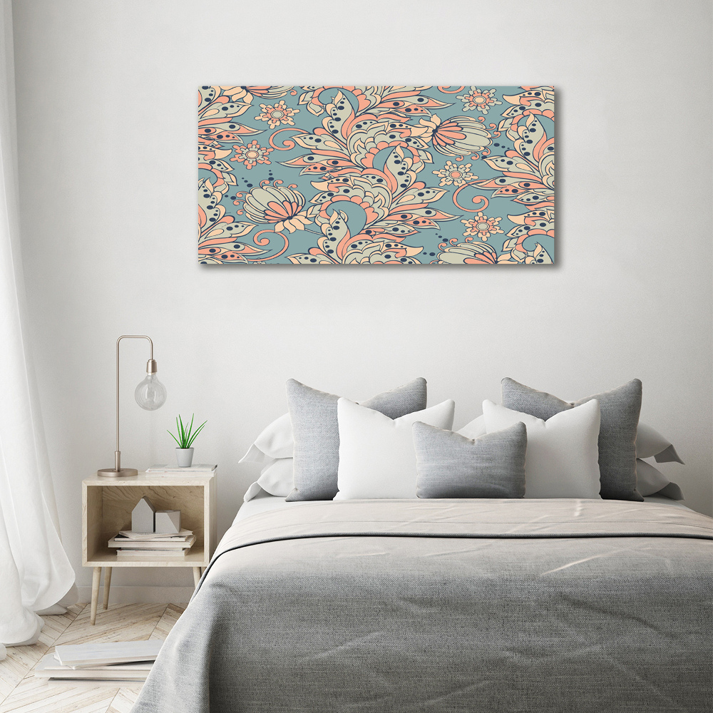 Tableau photo sur toile Fleurs ethniques