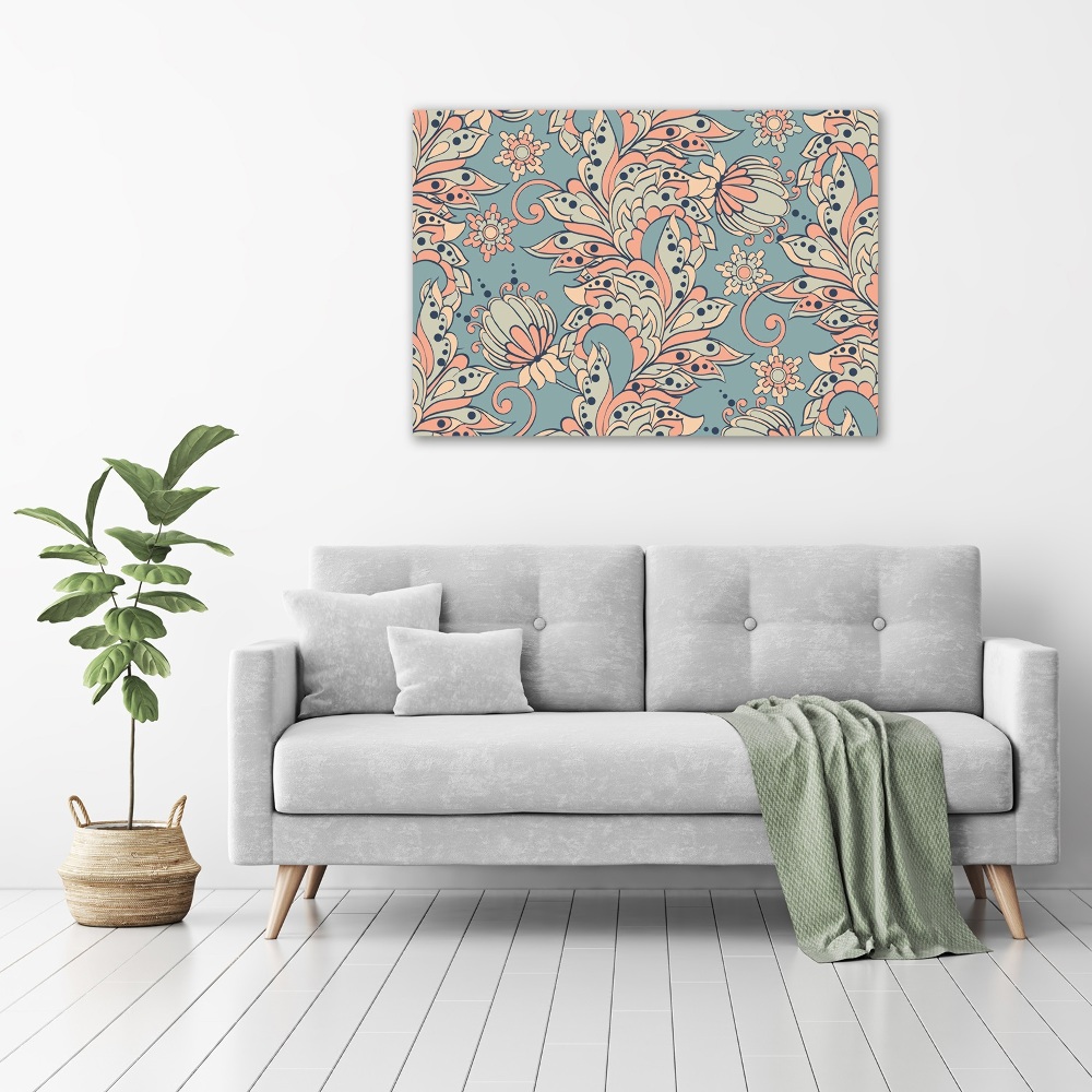 Tableau photo sur toile Fleurs ethniques