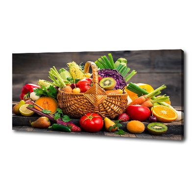 Tableau imprimé sur toile Panier de fruits et légumes