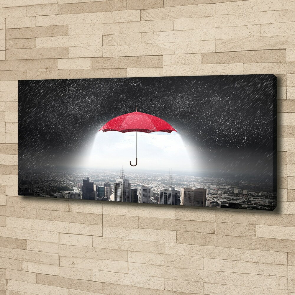 Tableau photo sur toile Parapluie sur la ville